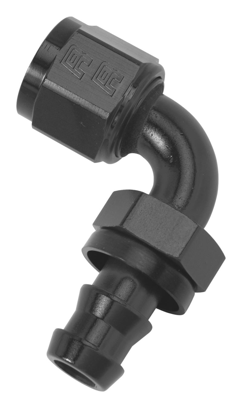 Russell Performance -6 AN Twist-Lok 90 Degree Hose End (Black) Fittings Russell