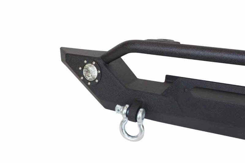 Fishbone Offroad 87-06 Jeep TJ/YJ Wrangler TJ/YJ Steel Front Bumper W/LEDs - Blk Textured Powercoat Bumpers - Steel Fishbone Offroad