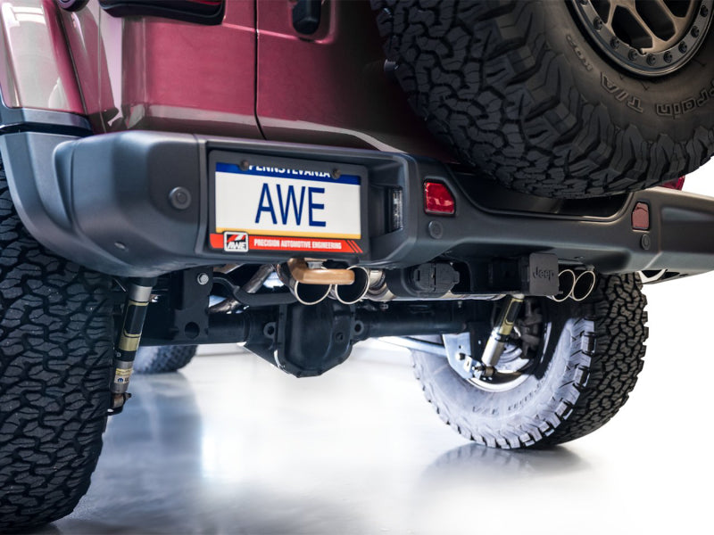 AWE Tuning 21+ Wrangler 392 Switchpath Cat-Back Exhaust- Quad BashGuards Catback AWE Tuning