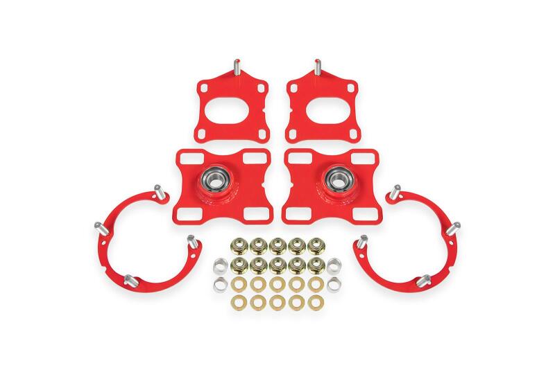 BMR Suspension 11-14 Ford Mustang Caster/Camber Plates - Red Shock Mounts & Camber Plates BMR Suspension