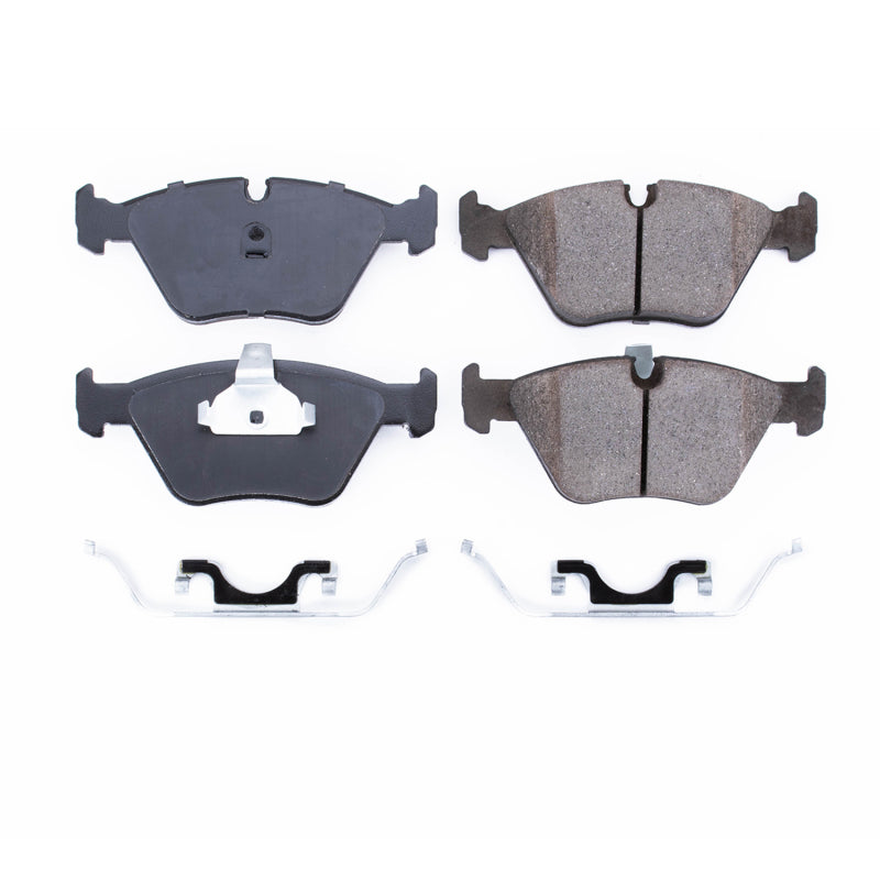 Power Stop 01-05 BMW 525i Front Z17 Evolution Ceramic Brake Pads w/Hardware Brake Pads - OE PowerStop
