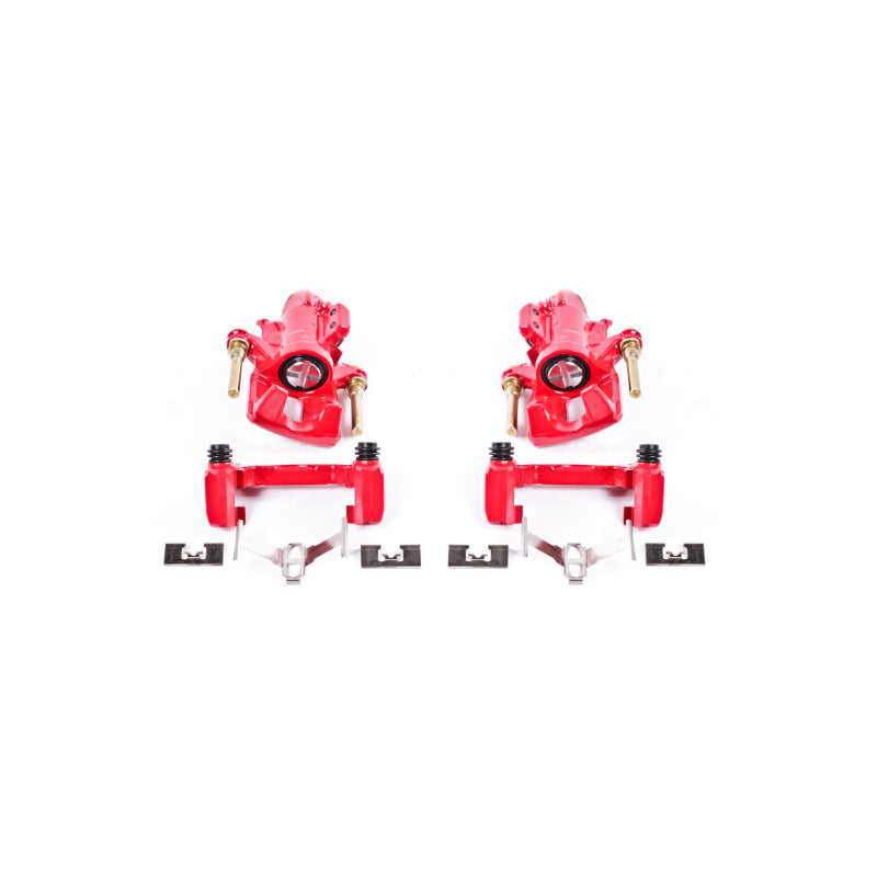 Power Stop 94-01 Acura Integra Rear Red Calipers w/Brackets - Pair Brake Calipers - Perf PowerStop