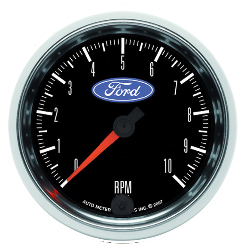 Autometer Ford 3-3/8in. 10K RPM In-Dash Tachometer Gauge Gauges AutoMeter