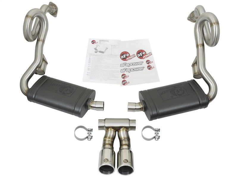 aFe MACHForce-Xp 2in 304 SS Cat-Back Exhaust w/Polished Tips 13-16 Porsche Boxster/Cayman 2.7L/3.4L Catback aFe