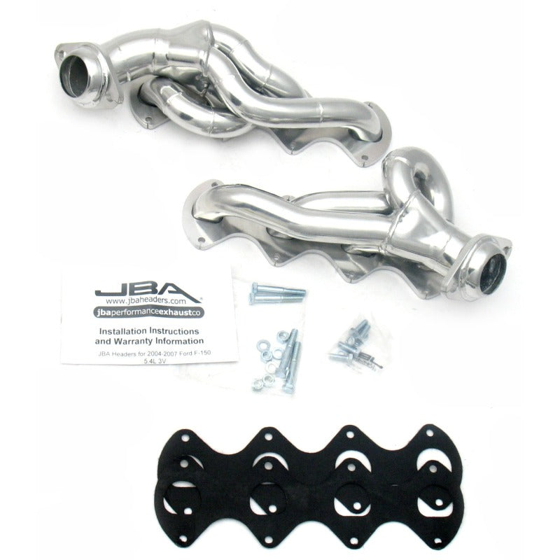 JBA 05-10 Ford F-Series 5.4L 3V 1-5/8in Primary Silver Ctd Cat4Ward Header Headers & Manifolds JBA