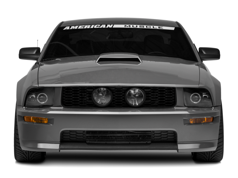 Raxiom 05-09 Ford Mustang Halogen 2010 Style LED Halo Headlights-Blk Hsng(Clear Lens/Excludes GT500) Headlights Raxiom