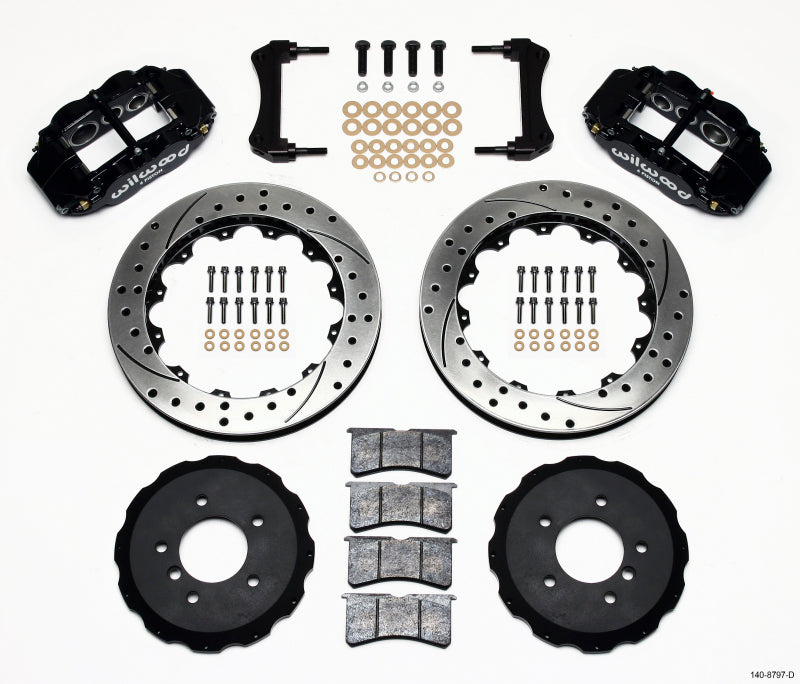 Wilwood Narrow Superlite 6R Front Hat Kit 13.06in Drilled E36 BMW M3 Big Brake Kits Wilwood