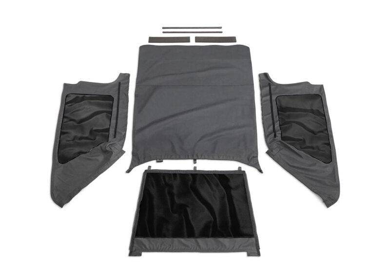 Rampage 2004-2006 Jeep Wrangler(TJ) LJ Unlimited Frameless Soft Top Kit - Black Diamond Soft Tops Rampage