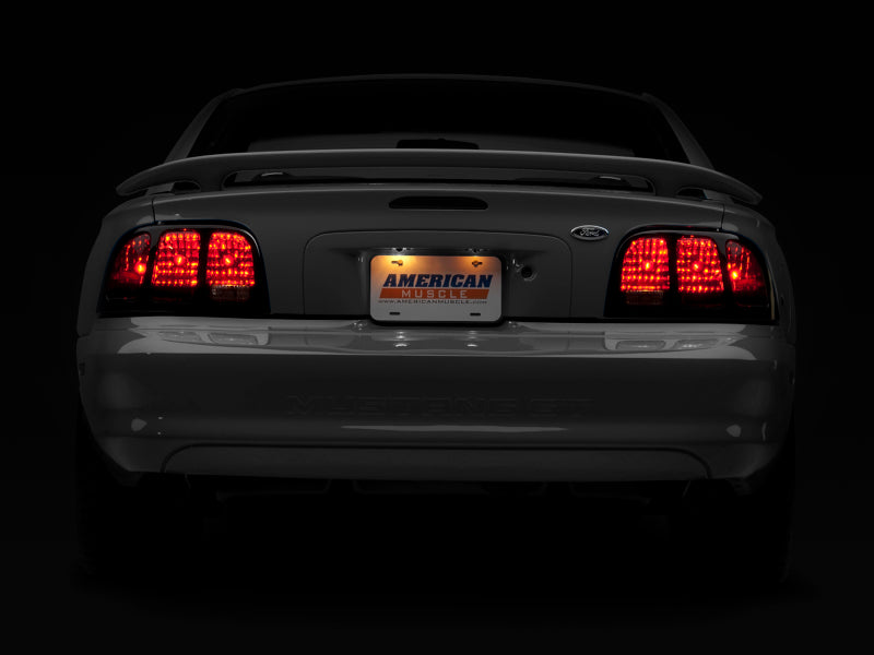 Raxiom 96-98 Ford Mustang Tail Lights- Black Housing (Smoked Lens) Tail Lights Raxiom