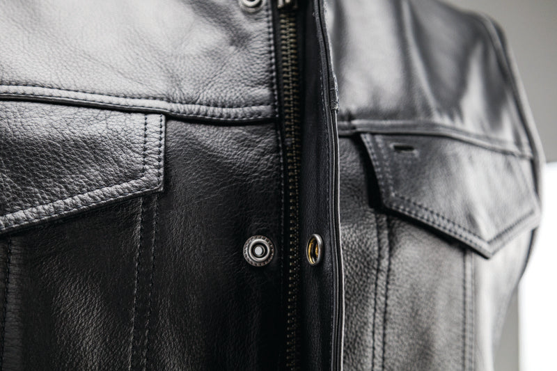 Kuryakyn Leather By River Road Vandal Club Vest Black - Small Vests Kuryakyn