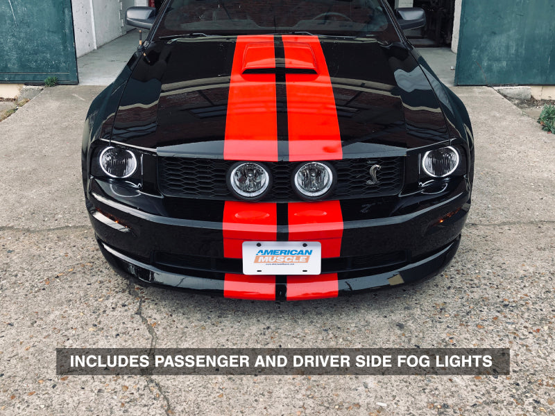 Raxiom 05-12 Ford Mustang GT LED Halo Fog Lights (Smoked) Headlights Raxiom