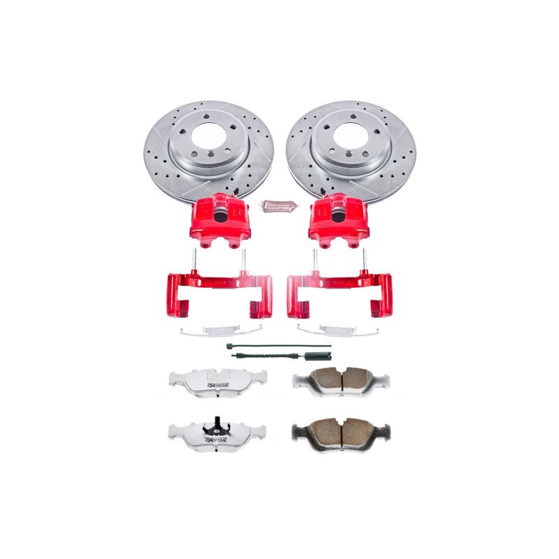 Power Stop 01-02 BMW Z3 Front Z26 Street Warrior Brake Kit w/Calipers Brake Kits - Performance D&S PowerStop