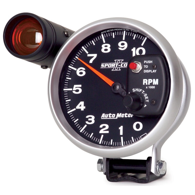 Autometer Sport-Comp II 5 inch 0-10000 RPM Pedestal Mount Tachometer Shift-Lite Gauges AutoMeter