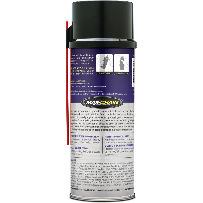 Royal Purple Max-Chain Synthetic Chain Lubricant - 11oz (Aerosol) Greases & Lubricants Royal Purple