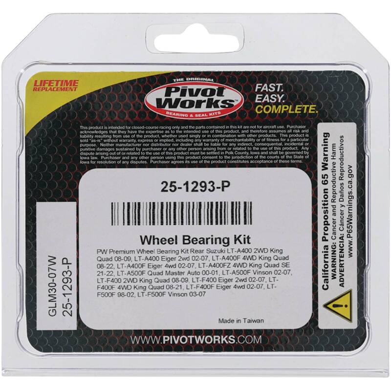 Pivot Works Premium Wheel Bearing Wheel Bearings Pivot Works