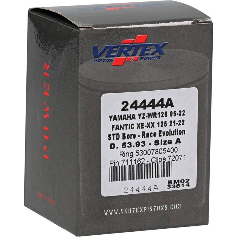 Vertex Piston 21-23 Fantic Motor XE 125 125cc Cast Race Evolution Piston Kit Piston Sets - Powersports Vertex Pistons