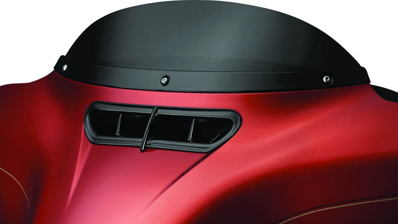 Kuryakyn Smooth Windshield Trim 14-Up Touring Gloss Black Exterior Trim Kuryakyn
