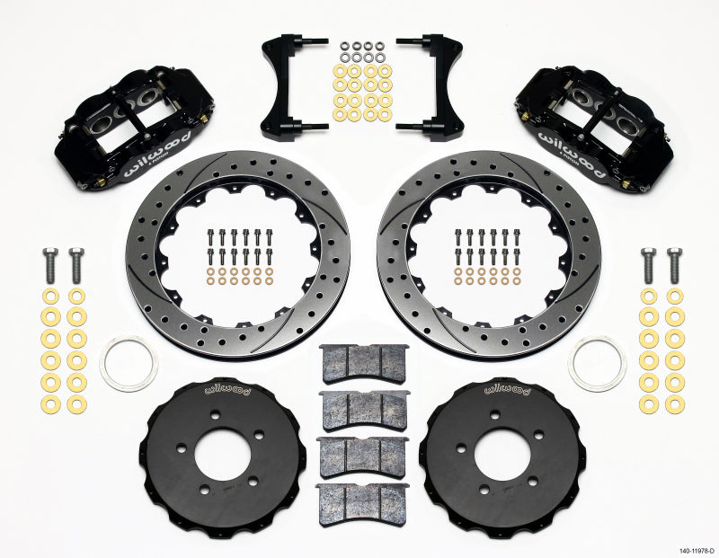 Wilwood Narrow Superlite 6R Front Hat Kit 12.88in Drilled 2006-Up Civic / CRZ Big Brake Kits Wilwood