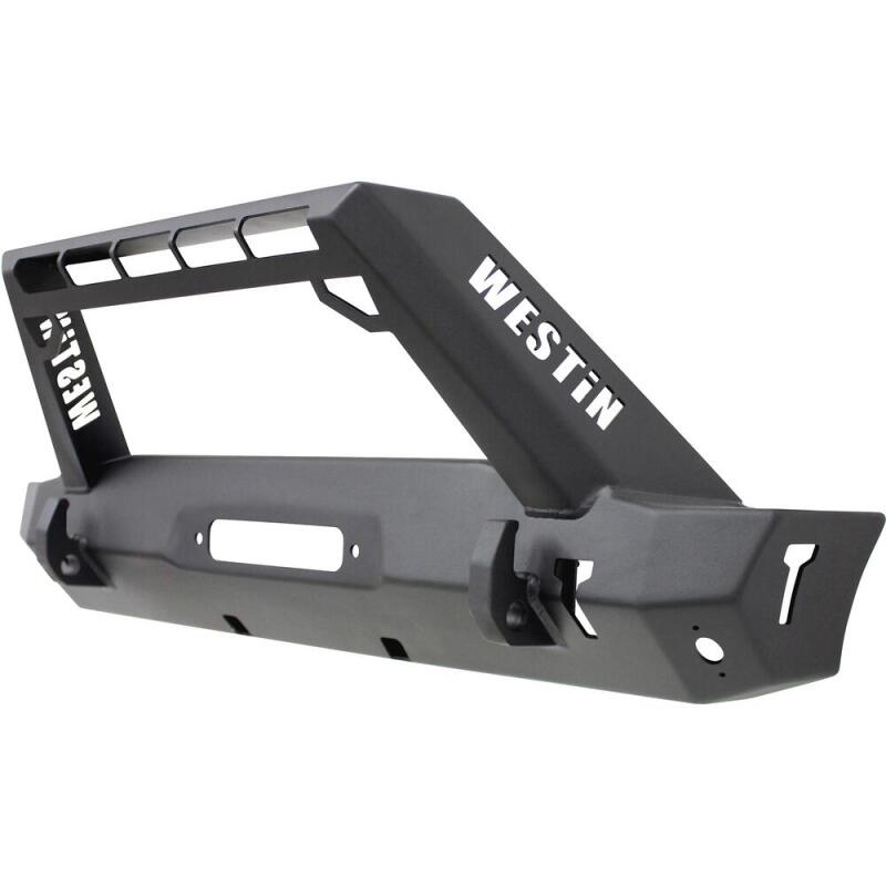 Westin 18-19 Jeep Wrangler JL Stubby Front Bumper - Textured Black Bumpers - Steel Westin