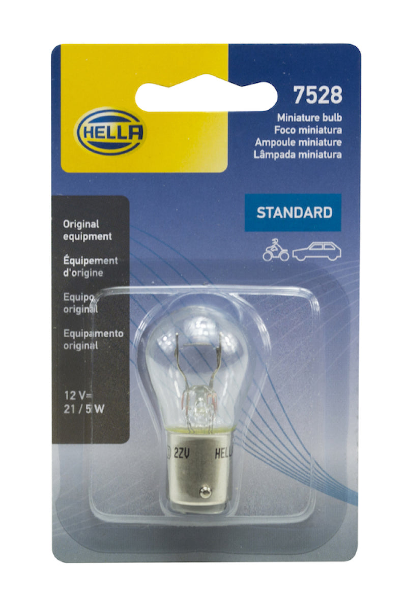 Hella Bulb 7528 12V 21/5W Bay15D S8 Sb Bulbs Hella