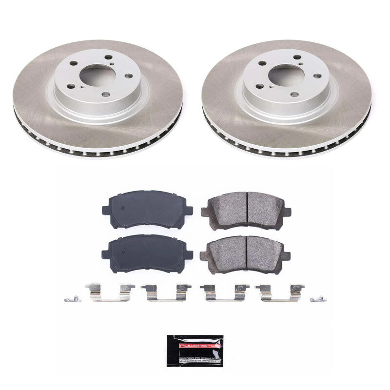 Power Stop 04-13 Mazda 3 Front Semi-Coated Rotor Kit Brake Kits - Performance Blank PowerStop