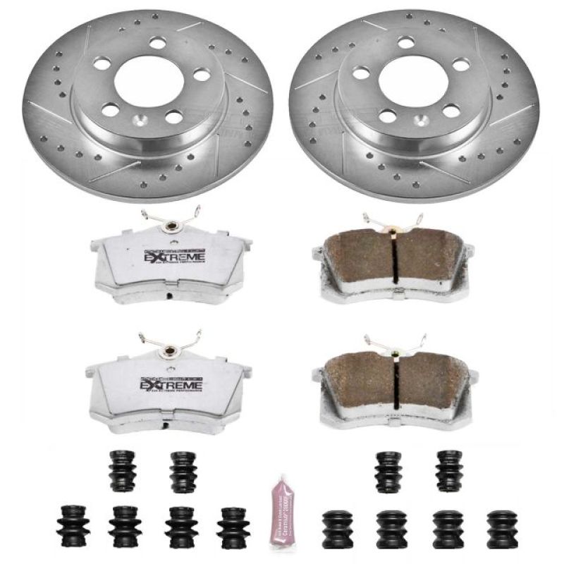Power Stop 00-06 Audi TT Quattro Rear Z26 Street Warrior Brake Kit Brake Kits - Performance D&S PowerStop