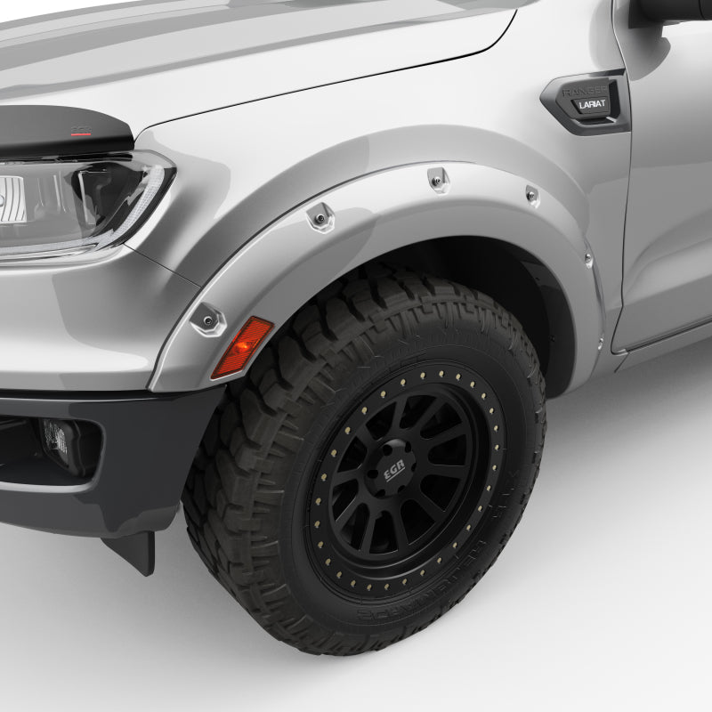 EGR 19-22 Ford Ranger Painted To Code Ingot Traditional Bolt-On Look Fender Flares Silver Set Of 4 Fender Flares EGR