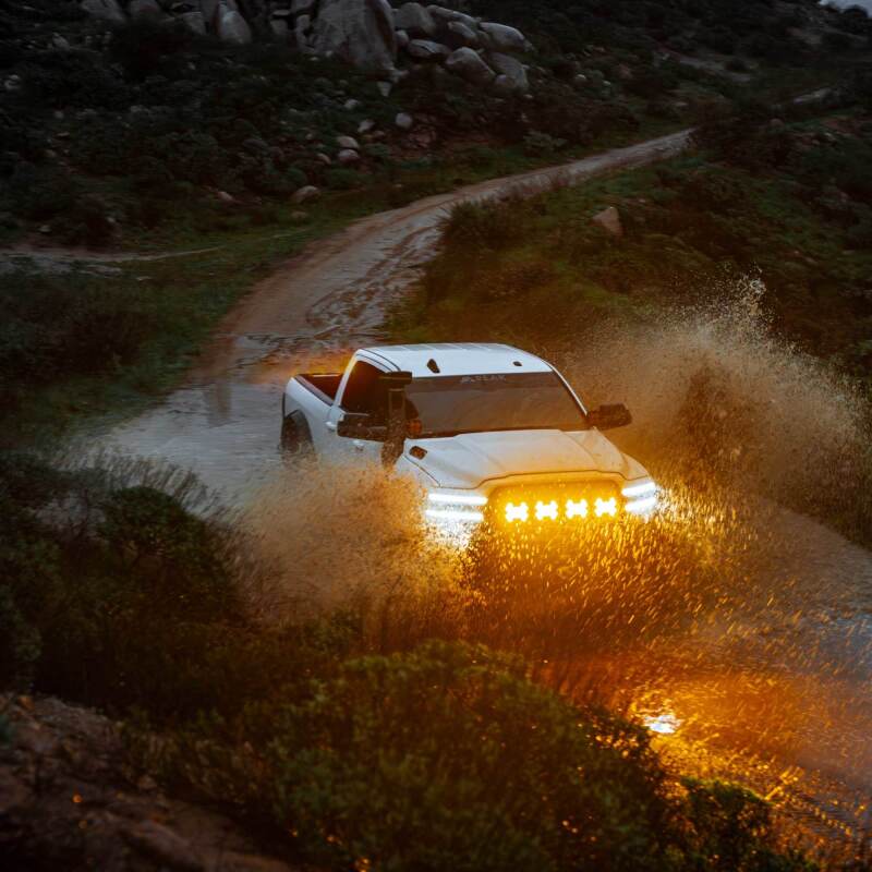 KC HiLiTES SlimLite 8in. LED Light Shield Driving (Shield Only) - Amber Light Covers and Guards KC HiLiTES