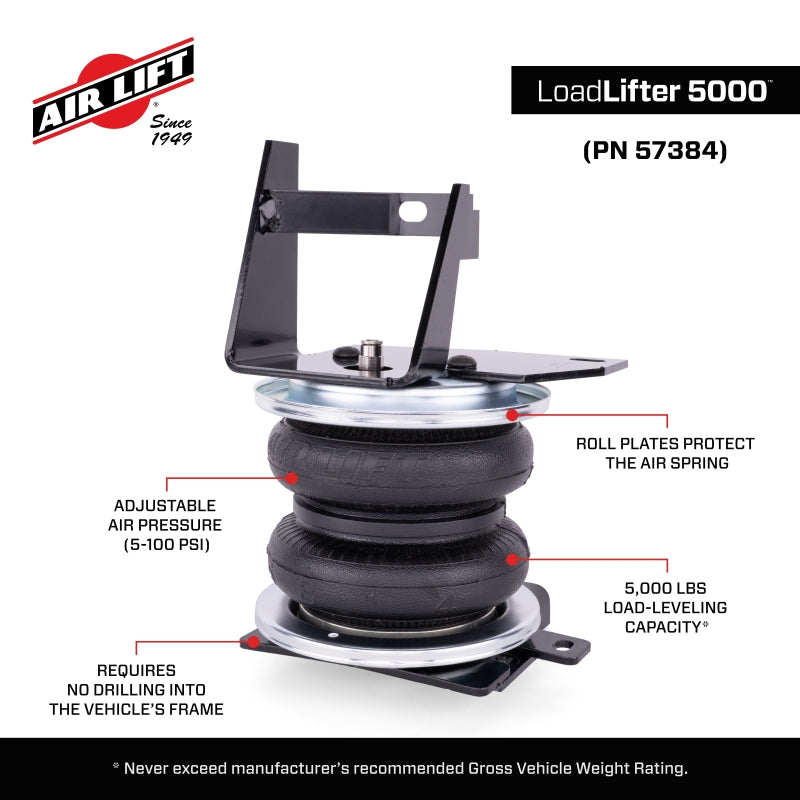 Air Lift Performance 2025 Toyota 4Runner 4WD LoadLifter 5000 Air Spring Kit Air Suspension Kits Air Lift