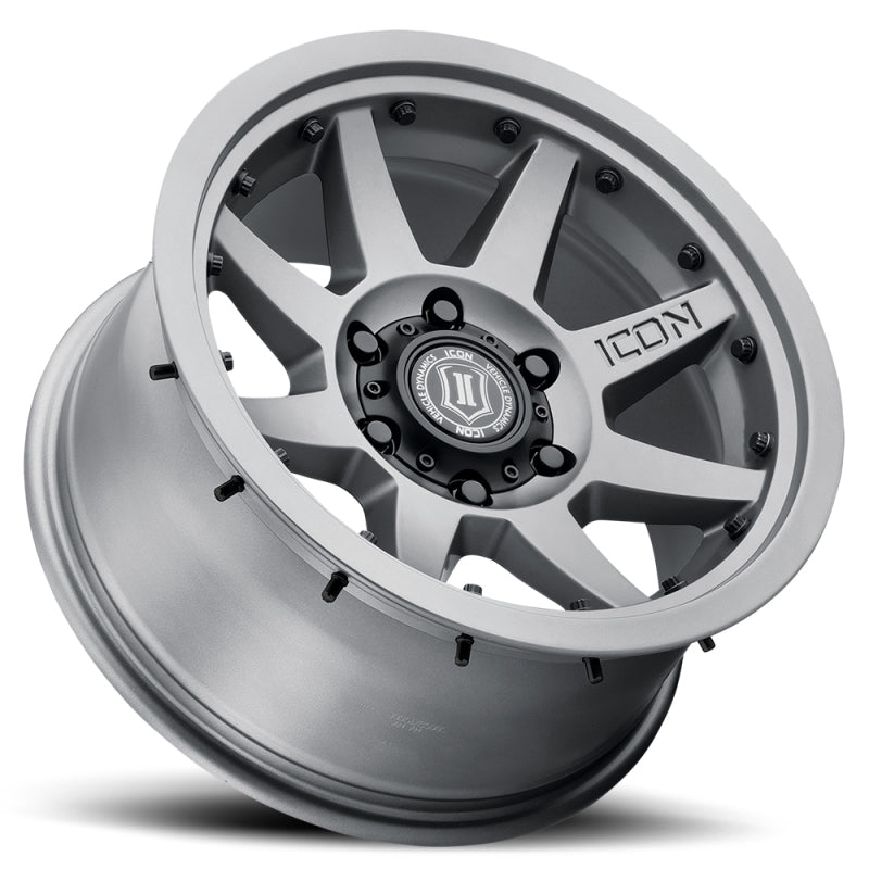 ICON Rebound Pro 17x8.5 6x135 6mm Offset 5in BS 87.1mm Bore Titanium Wheel Wheels - Cast ICON