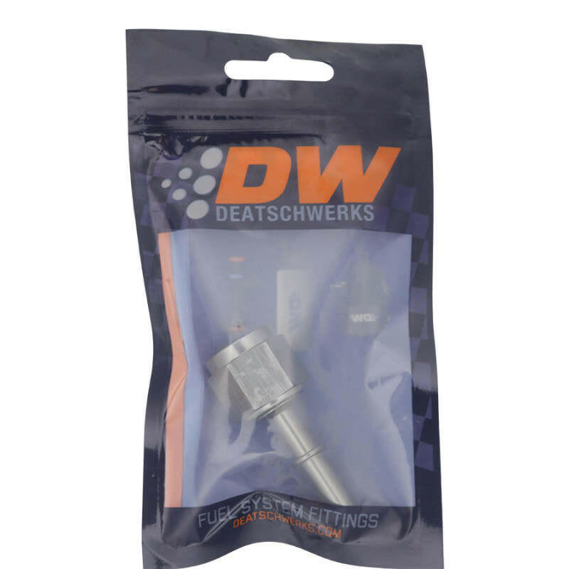 DeatschWerks 8AN Female Flare Swivel to 5/16in Male EFI Quick Disconnect - Anodized DW Titanium Fuel Components Misc DeatschWerks