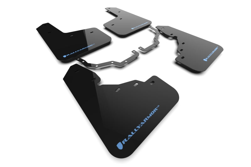 Rally Armor 22-25 Toyota Land Cruiser Black UR Mud Flap Light Blue Logo Mud Flaps Rally Armor