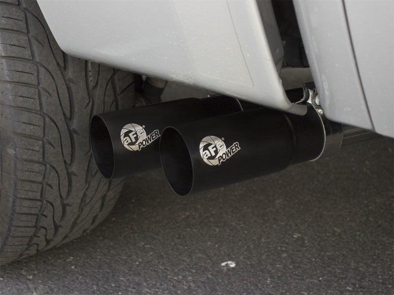 aFe Rebel Series CB 3in Middle Side Exit SS Exht w/ Black Tips 09-16 Chevy Silverado/GMC Sierra 1500 Catback aFe