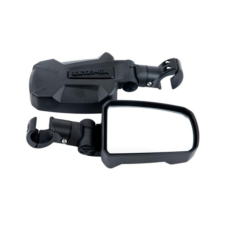 Seizmik 24+ Polaris/Cam-am/Honda/Kaw Pursuit Sideview Mirror - Adj 1.75-2 in. ROP Clamp Pair Side Mirrors Seizmik