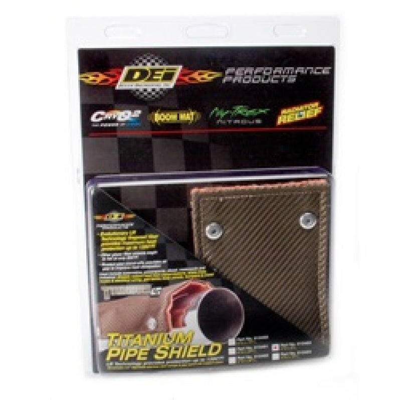 DEI Pipe Shield w/Stainless Steel Clamps - 4in x 8in - Titanium Thermal Sleeves DEI