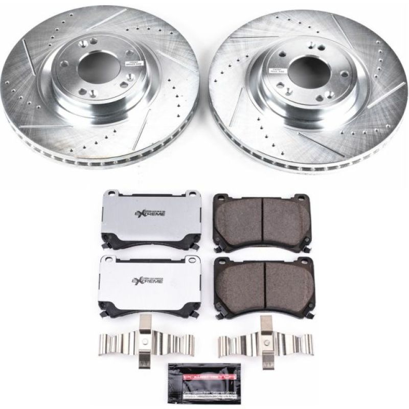 Power Stop 09-14 Hyundai Genesis Front Z26 Street Warrior Brake Kit Brake Kits - Performance D&S PowerStop