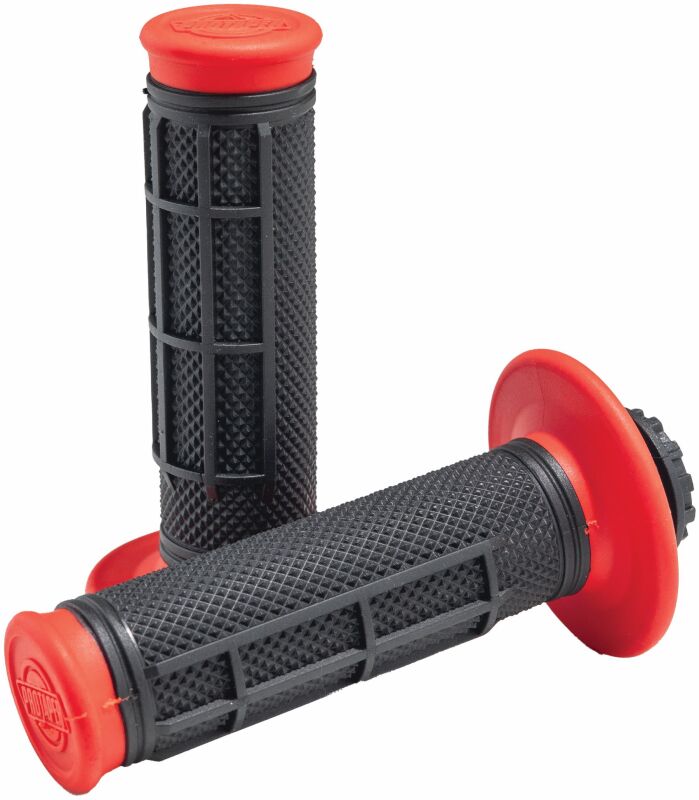 ProTaper Pro Series Clamp On 1/2 Waffle Red/Black Grips ProTaper