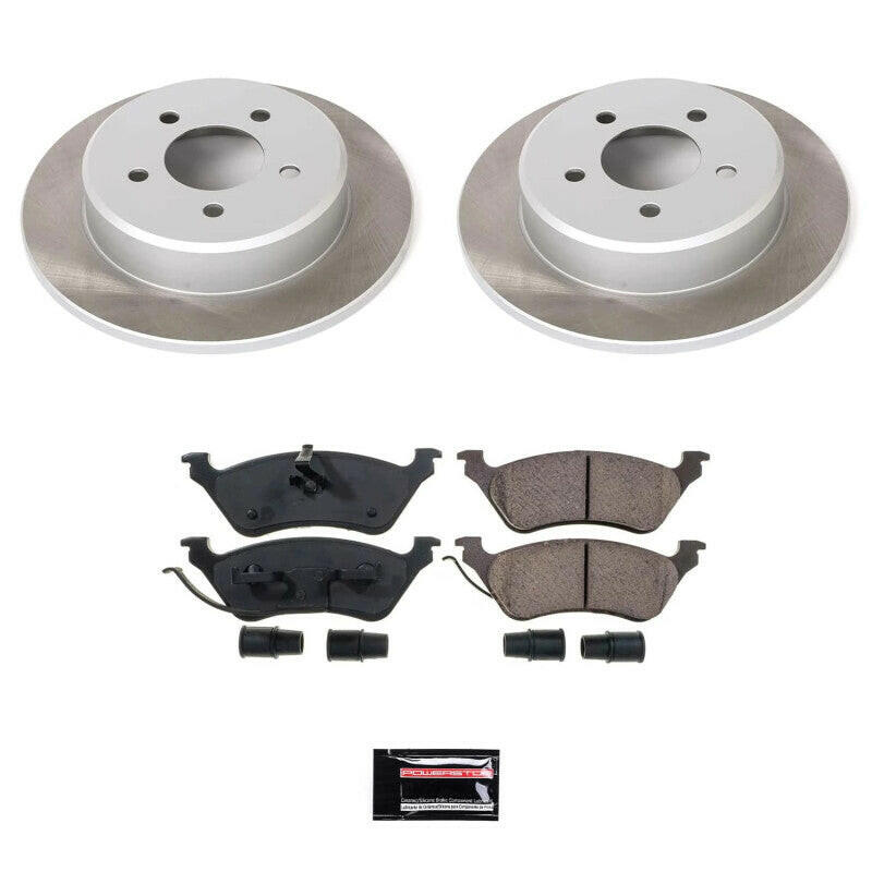 Power Stop 01-07 Dodge Grand Caravan Rear Semi-Coated Rotor Kit Brake Kits - Performance Blank PowerStop