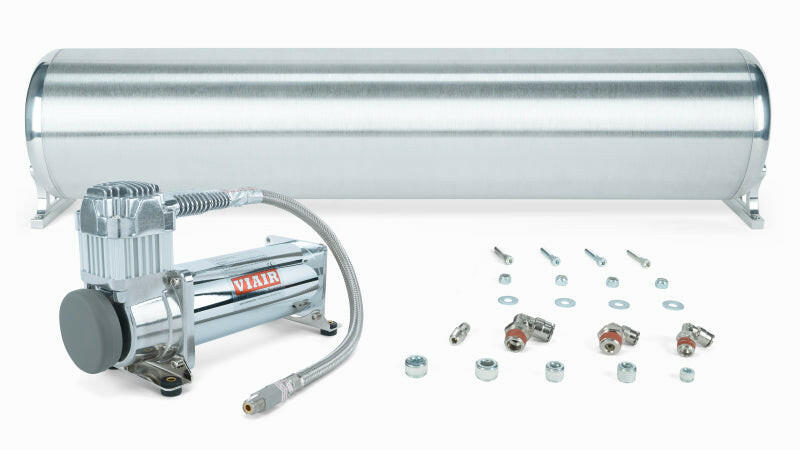 Air Lift 28in FLO Tank w/ Viair 444c Compressor (Incl. Fittings & Tank Mounting Hardware) Air Tanks Air Lift