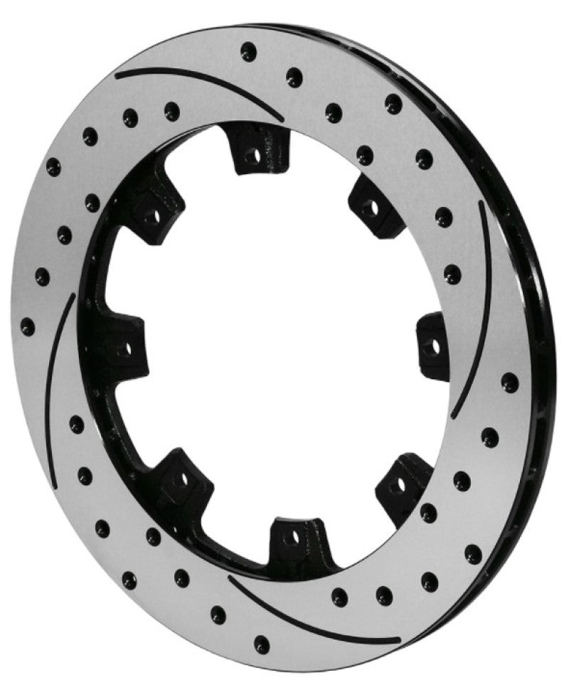 Wilwood Rotor-UL32 Iron LH-SRP BLK Drl 12.19 x .810 - 8 on 7.00in Brake Rotors - 2 Piece Wilwood