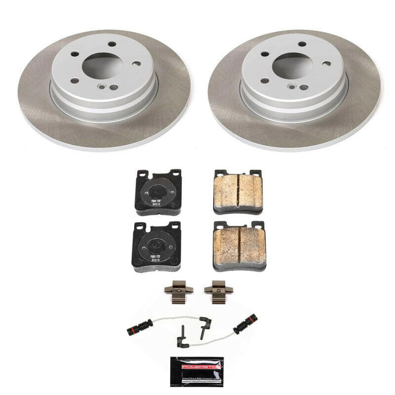 Power Stop 98-00 Mercedes-Benz E430 Rear Semi-Coated Rotor Kit Brake Kits - Performance Blank PowerStop
