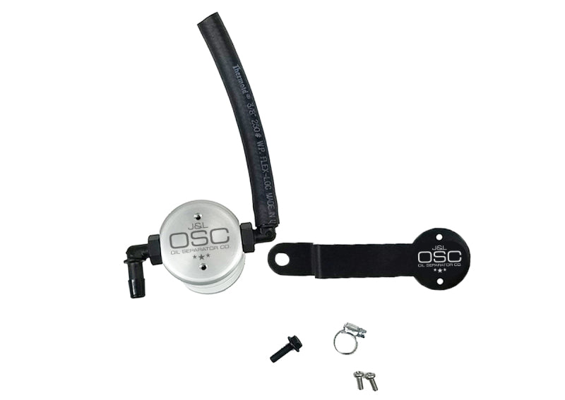 J&L 17-21 Honda Civic Type R Passenger Side Oil Separator 3.0 - Clear Anodized Oil Separators J&L