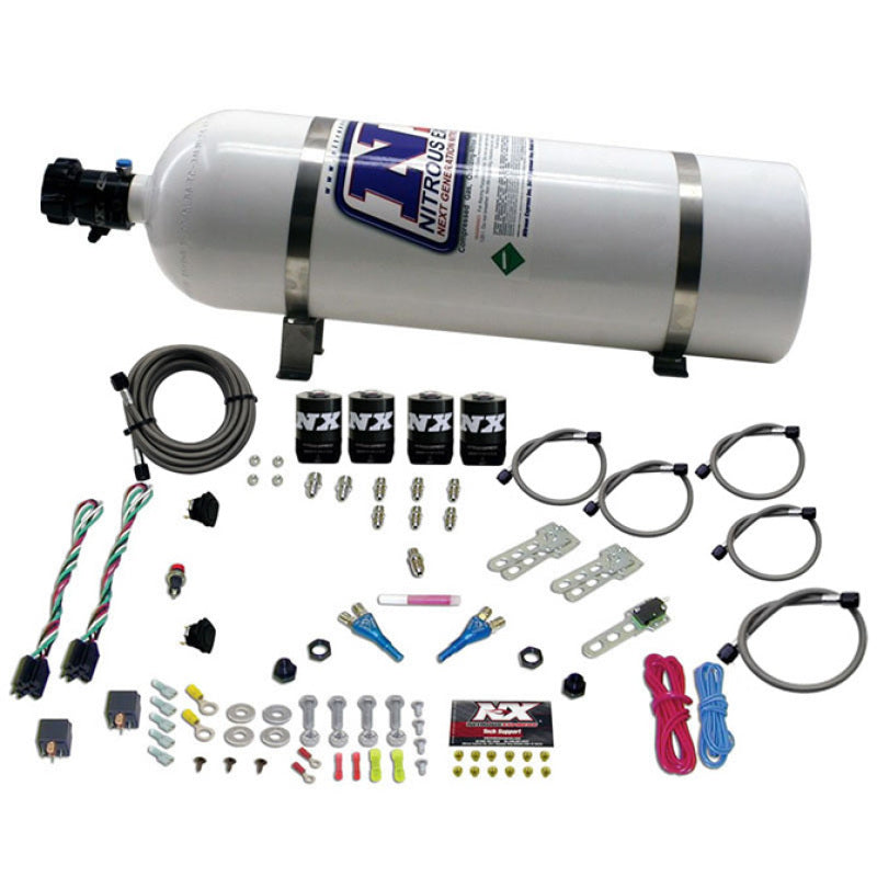 Nitrous Express Ford EFI Dual Stage Nitrous Kit (50-150HP x 2) w/15lb Bottle Nitrous Systems Nitrous Express