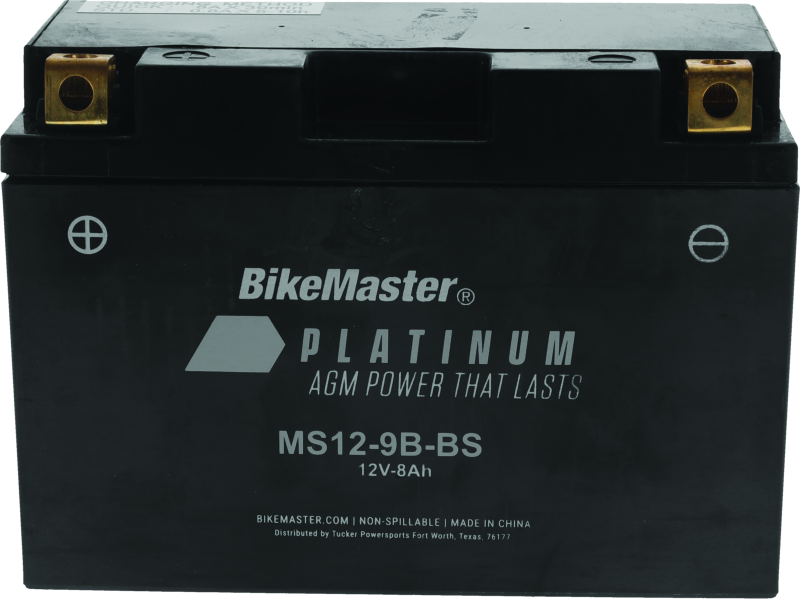 BikeMaster AGM Battery - MS12-9B-BS Batteries BikeMaster