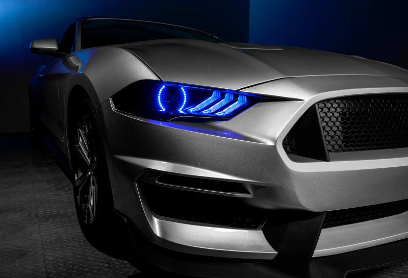 Oracle Lighting 18-23 Ford Mustang Dynamic ColorSHIFT LED Headlights - Black Series Headlights ORACLE Lighting