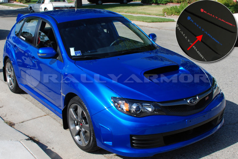 Rally Armor 08-11 Subaru STI (Hatch Only) / 11-14 WRX (Hatch Only) Black UR Mud Flap w/Blue Logo Mud Flaps Rally Armor