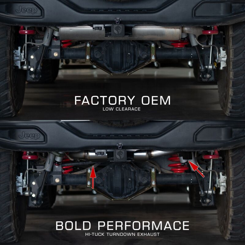 Remark Jeep Wrangler JK (2007-2018) HI-Tuck Turndown Axle-Back Exhaust Axle Back Remark