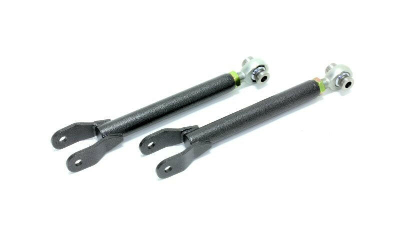 BMR 10-15 5th Gen Camaro Trailing Arms Rear w/ Single Adj. Rod Ends - Black Hammertone Suspension Arms & Components BMR Suspension