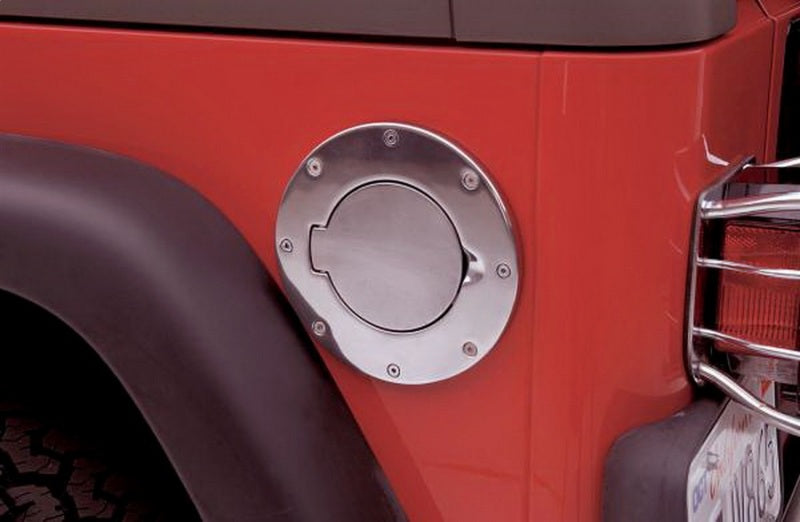 Rampage 2007-2018 Jeep Wrangler(JK) Billet Style Gas Cover - Polished Fuel Caps Rampage