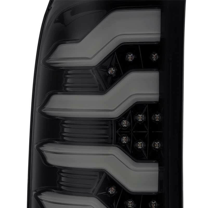 AlphaRex 14-18 GMC Sierra 1500 PRO-Series LED Tail Lights Jet Black Tail Lights AlphaRex